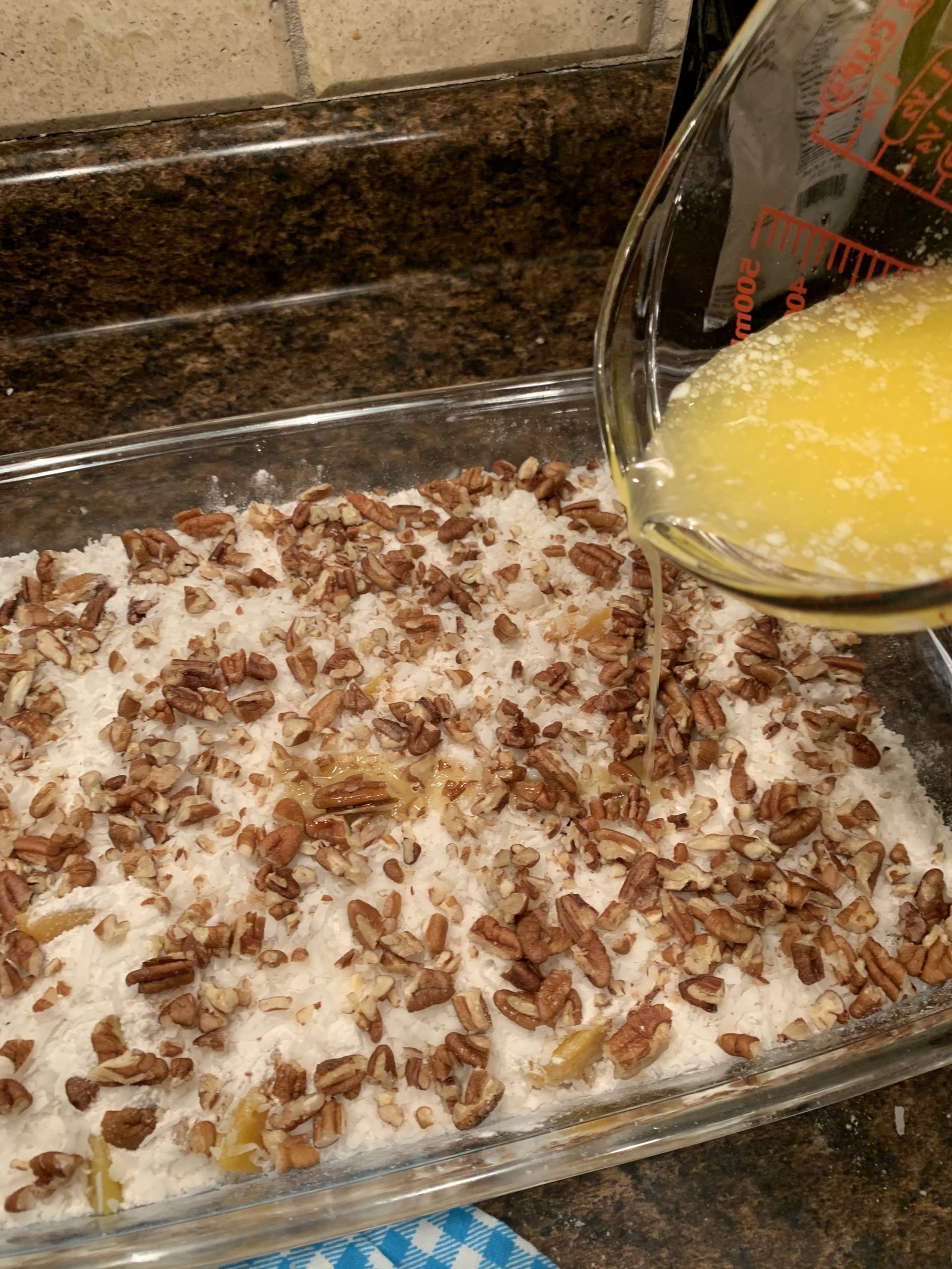 Butter Pecan Cake Mix Dessert (with peaches) The Gingham Apron