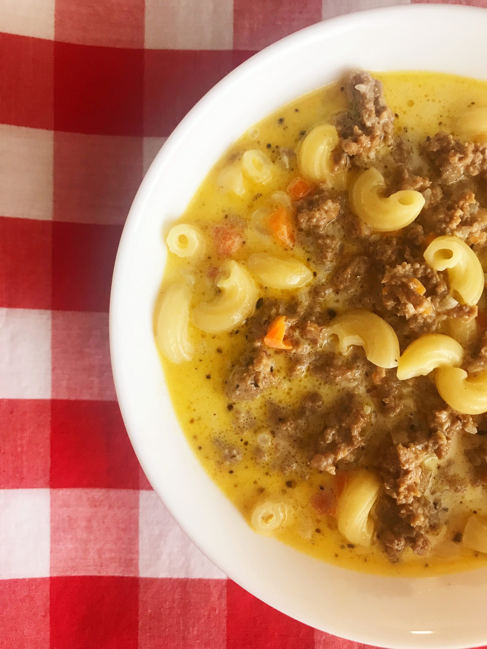 Cheeseburger Macaroni Soup The Gingham Apron