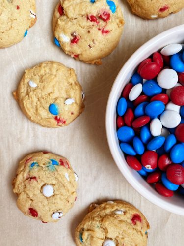4th of July M & M Cookies