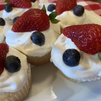 Fruity 4th of July Cupcakes