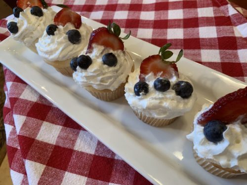 Fruity 4th of July Cupcakes