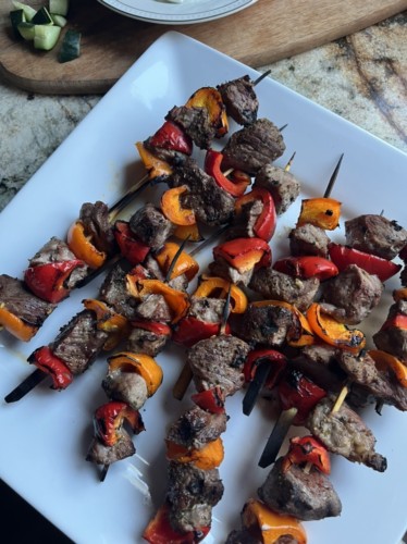 Greek Beef and Steak Kabobs