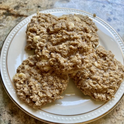 Sugar Free Oatmeal White Chocolate Chip Cookies