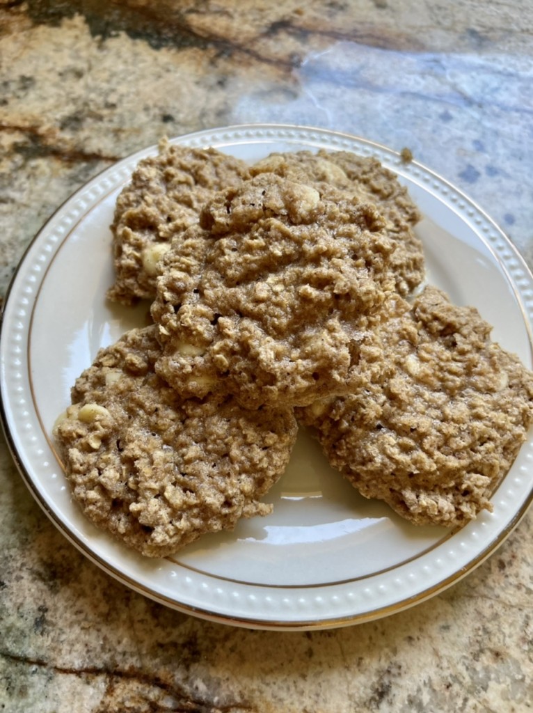 Sugar Free Oatmeal White Chocolate Chip Cookies