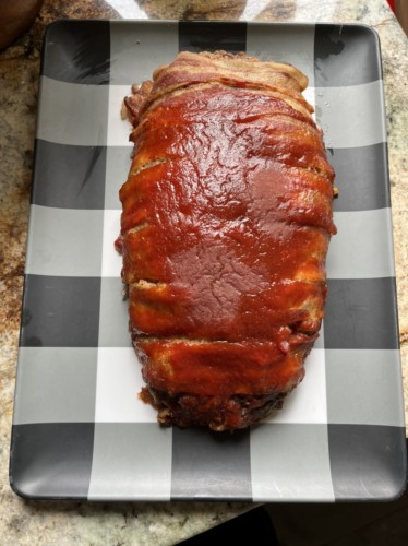 Sugar Free, Low Carb Bacon Wrapped Meatloaf