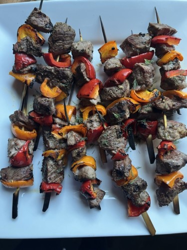 Greek Beef and Steak Kabobs