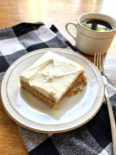 Sugar Free Pumpkin Bars with Cream Cheese Frosting