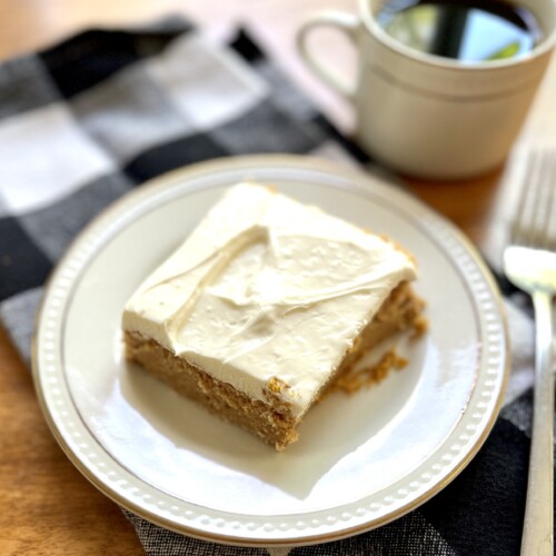 Sugar Free Pumpkin Bars with Cream Cheese Frosting